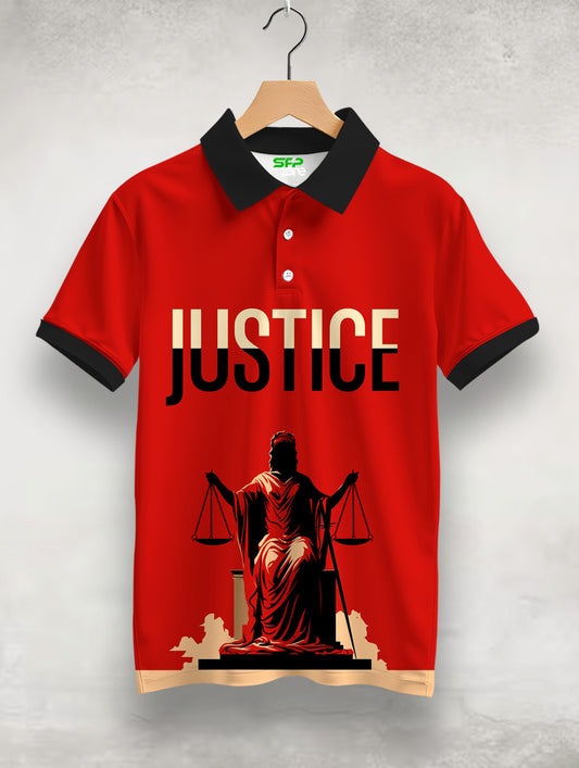 The Justice Printed Polo T-Shirt  #PP133