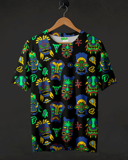 Tiki Mask Printed T-Shirt #PT173