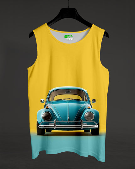 Vintage Car Graphic Printed Sando #143