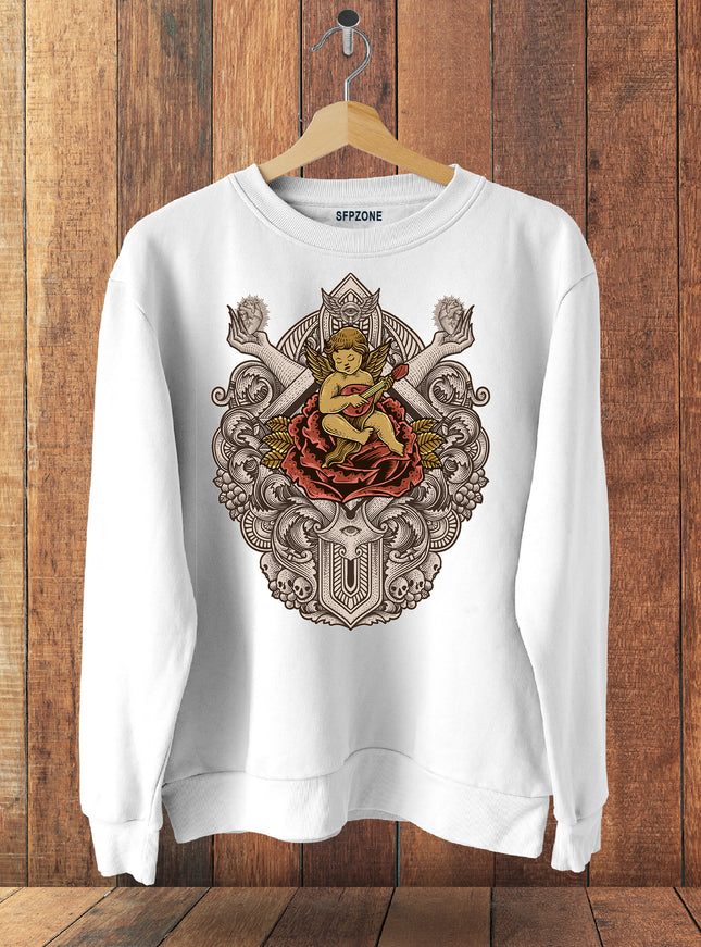 Vintage Print Cotton Sweatshirts #110