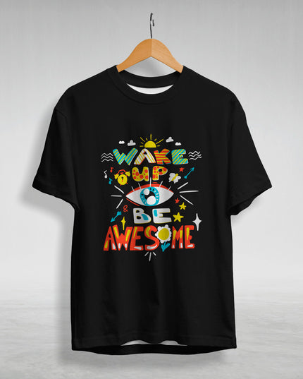 Wake Up Graphic Printed T-Shirt