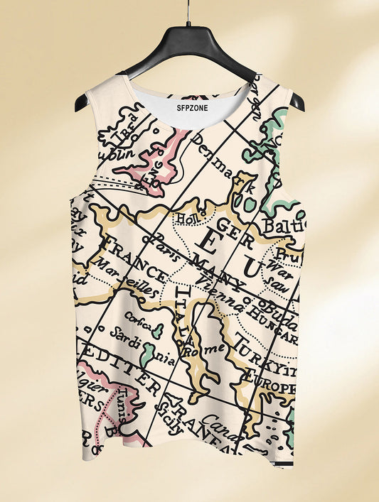 World Map Printed Sando #139