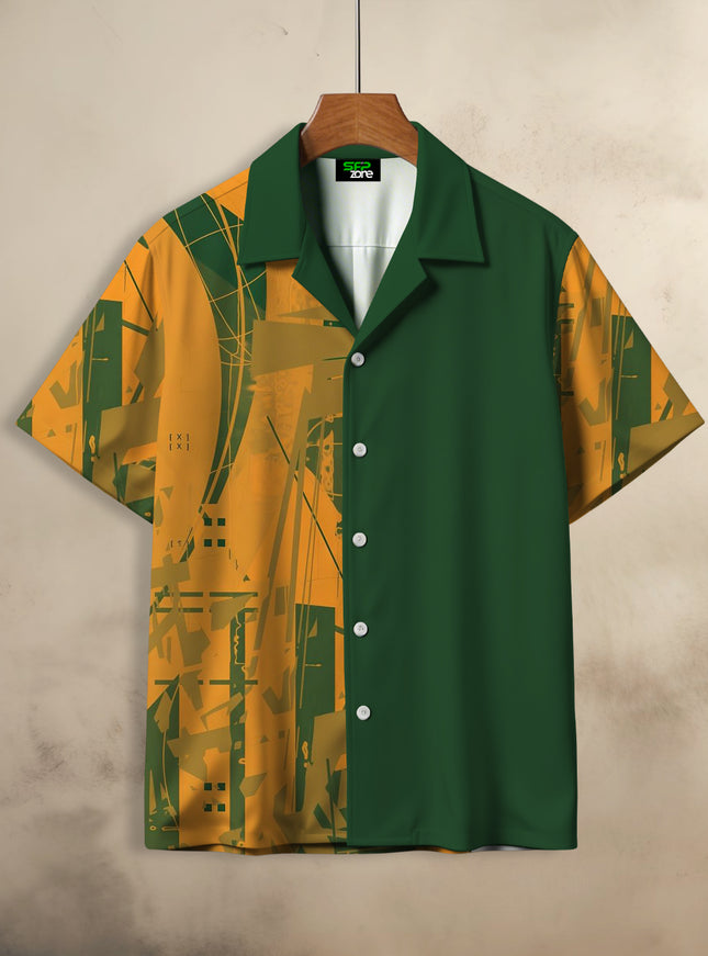 Yellow Abstract Art Printed Shirt