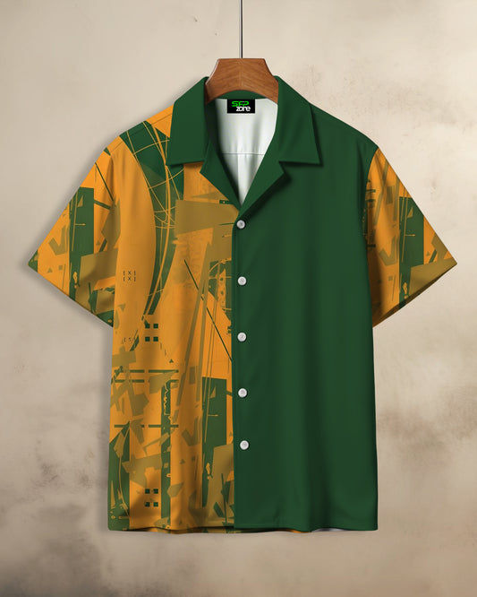 Yellow Abstract Art Printed Shirt