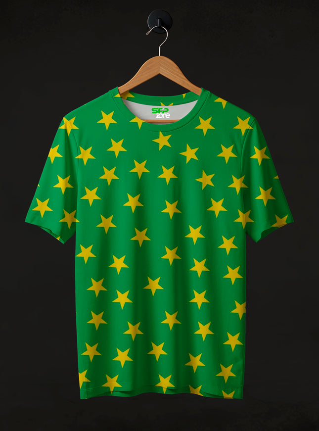 Yellow Starts Printed T-Shirt #PT158