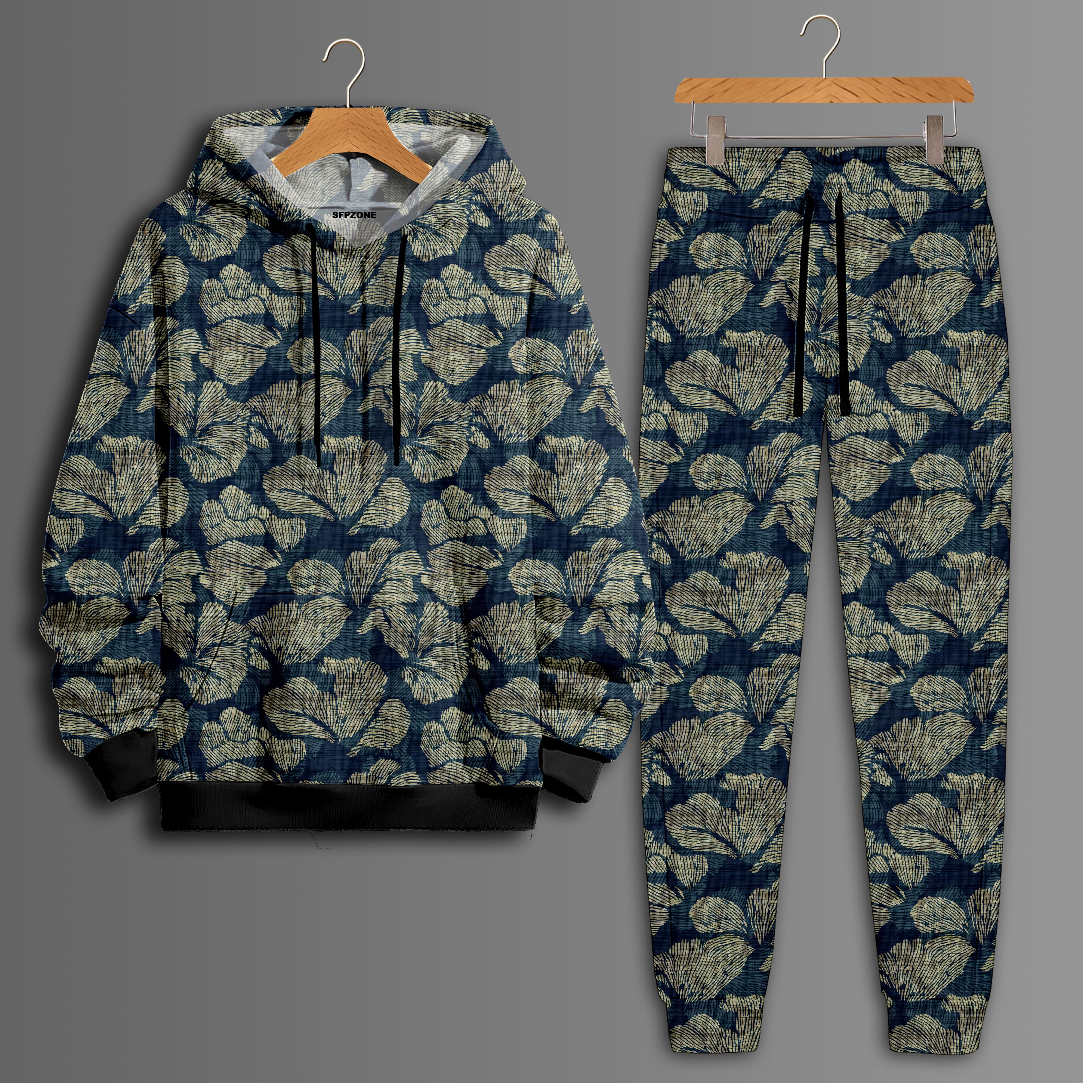 Printed Fleece Hoodie Co-ord sets#1