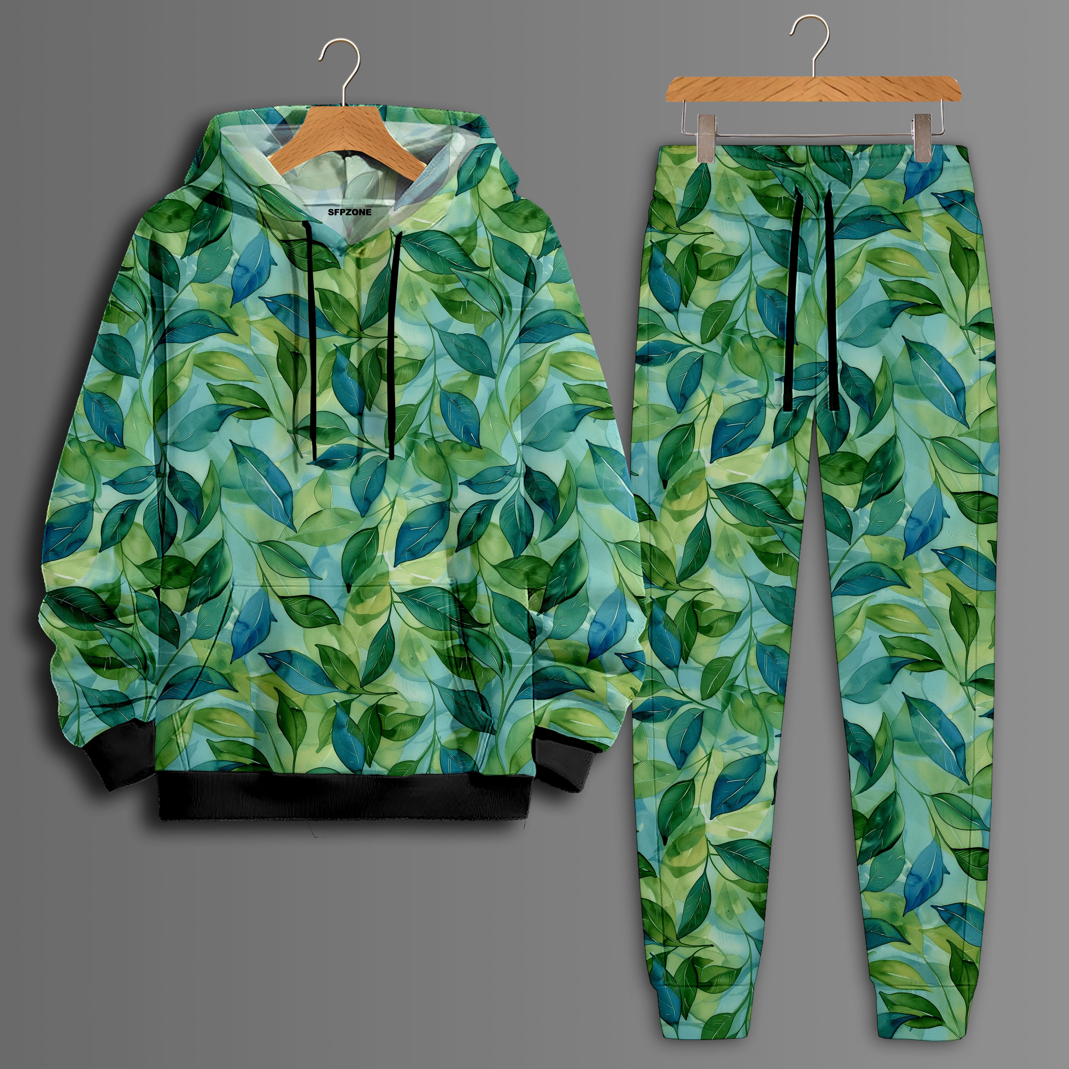 Printed Fleece Hoodie Co-ord sets#3