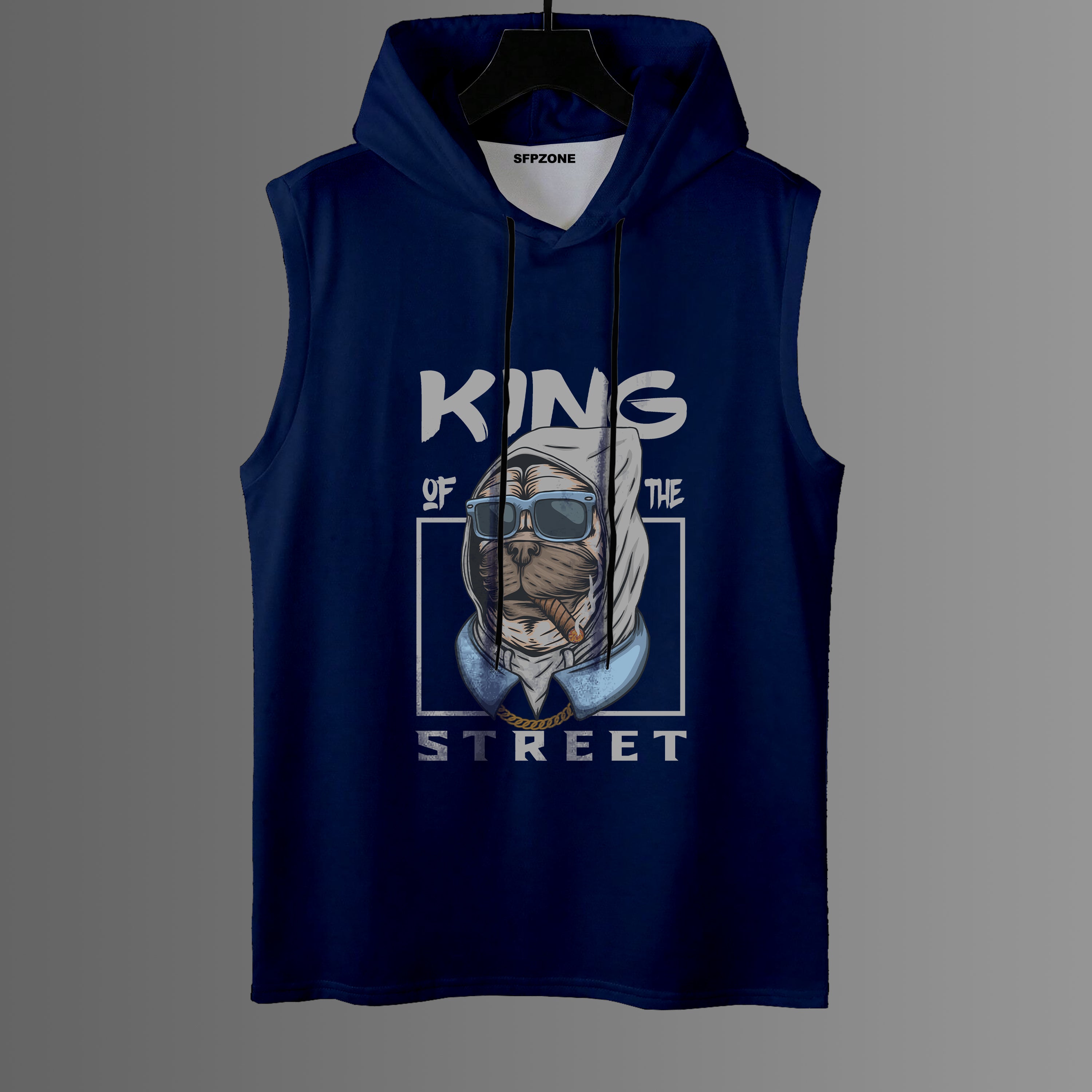 Cotton Hooded Tank Tops#8