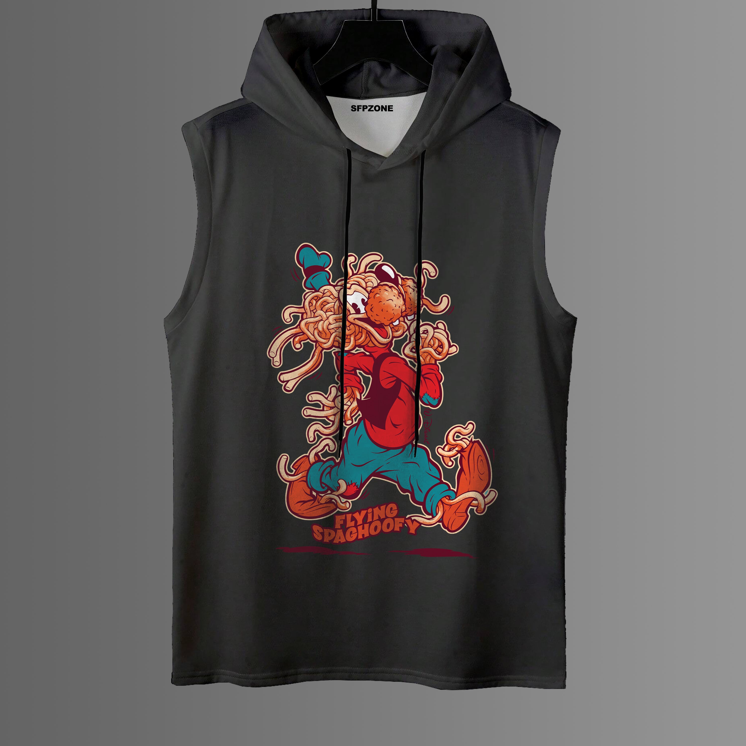 Cotton Hooded Tank Tops#7
