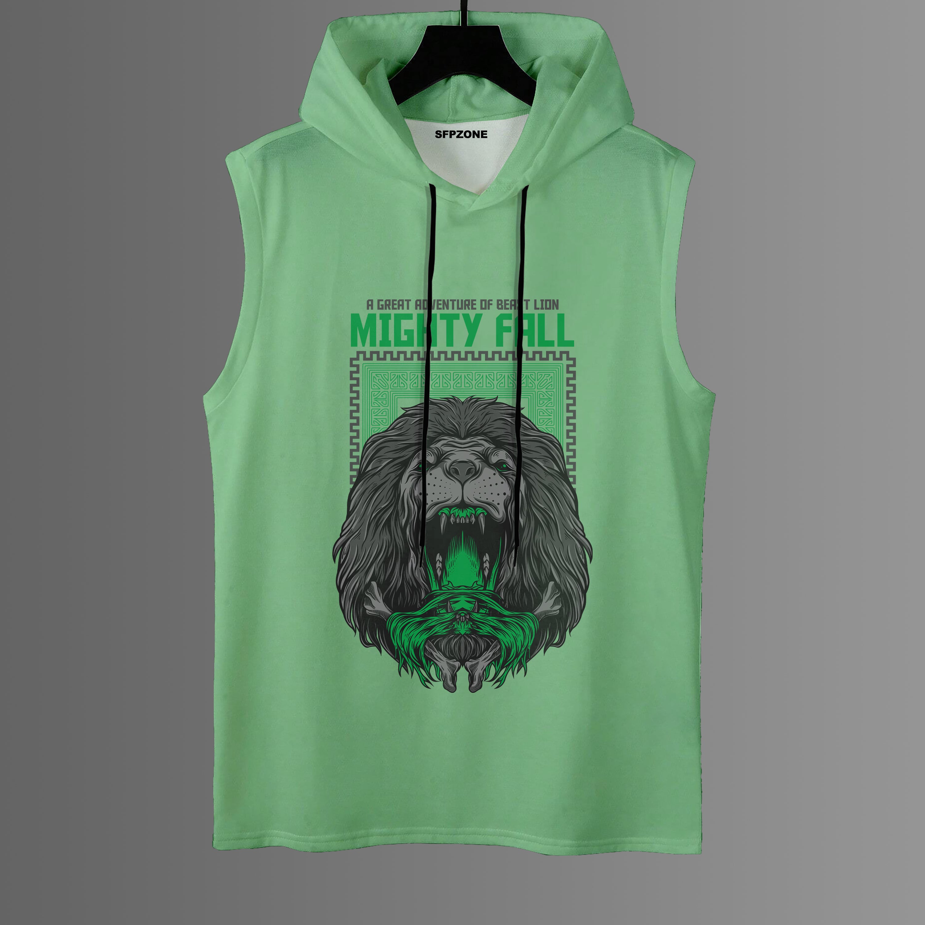 Cotton Hooded Tank Tops#10
