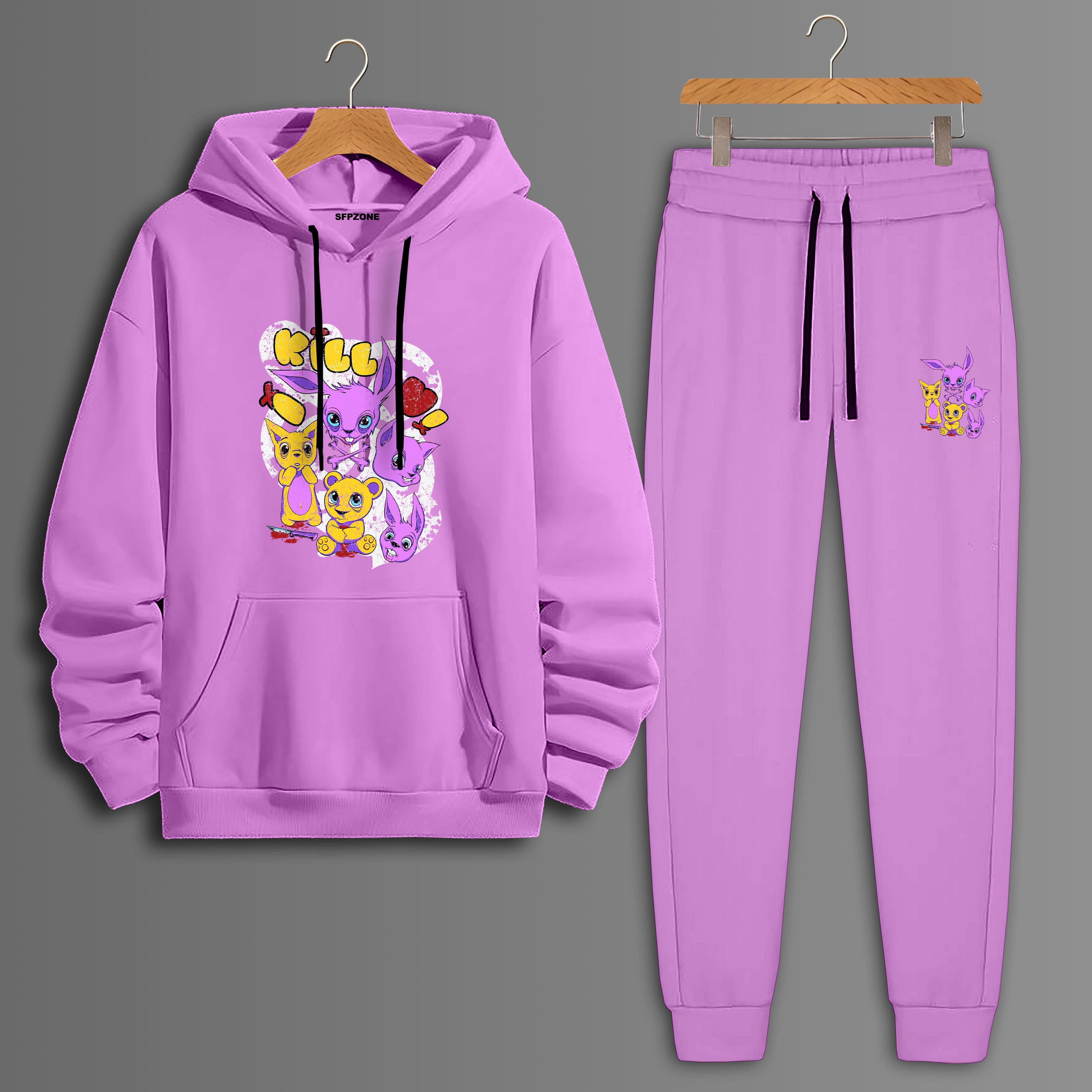 Cotton Fleece Hoodie Co-ord sets#9